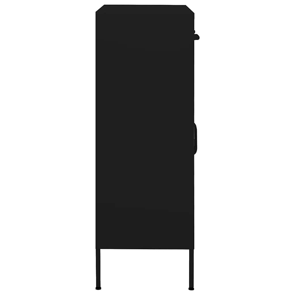 opbevaringsskab 80x35x101,5 cm stål sort