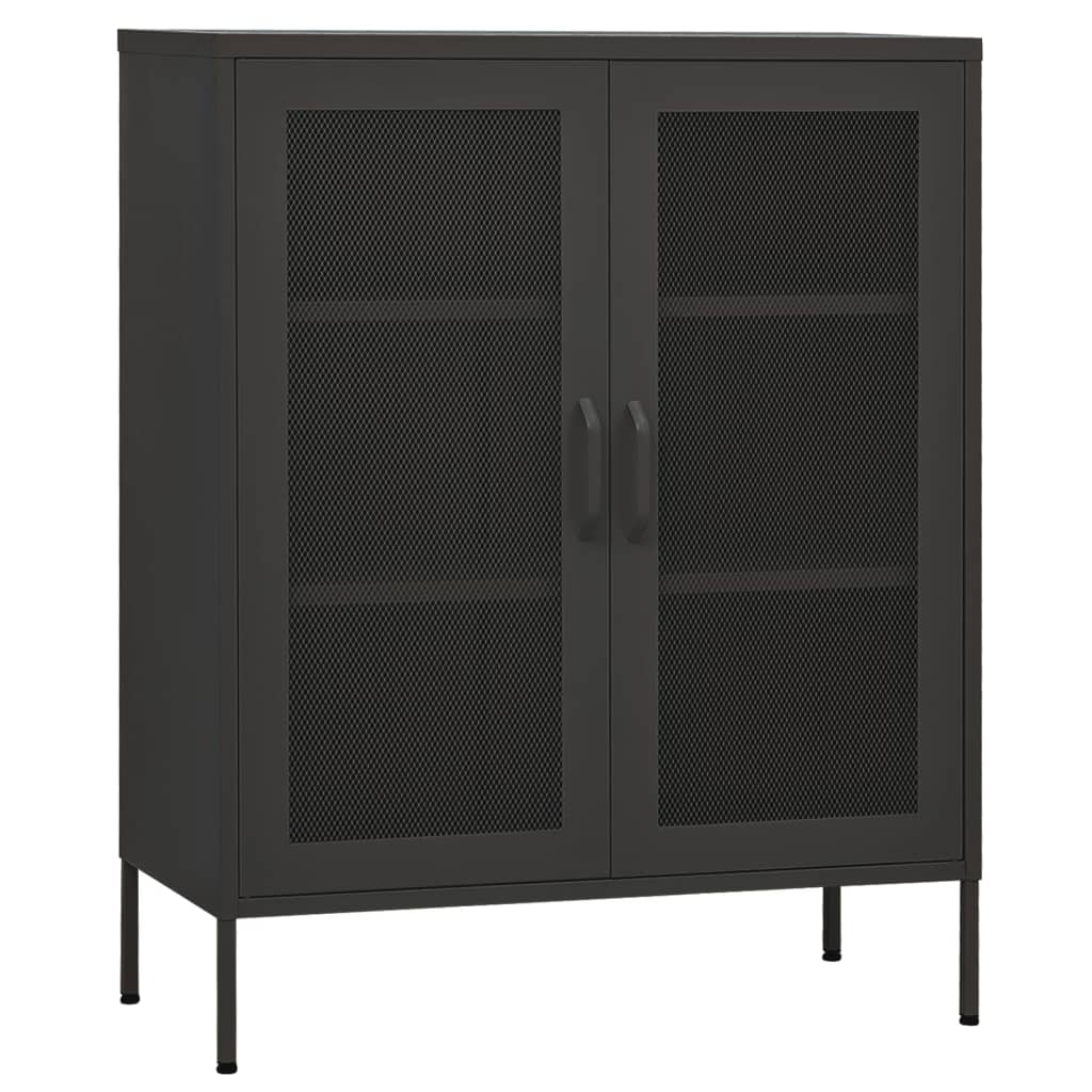 opbevaringsskab 80x35x101,5 cm stål antracitgrå
