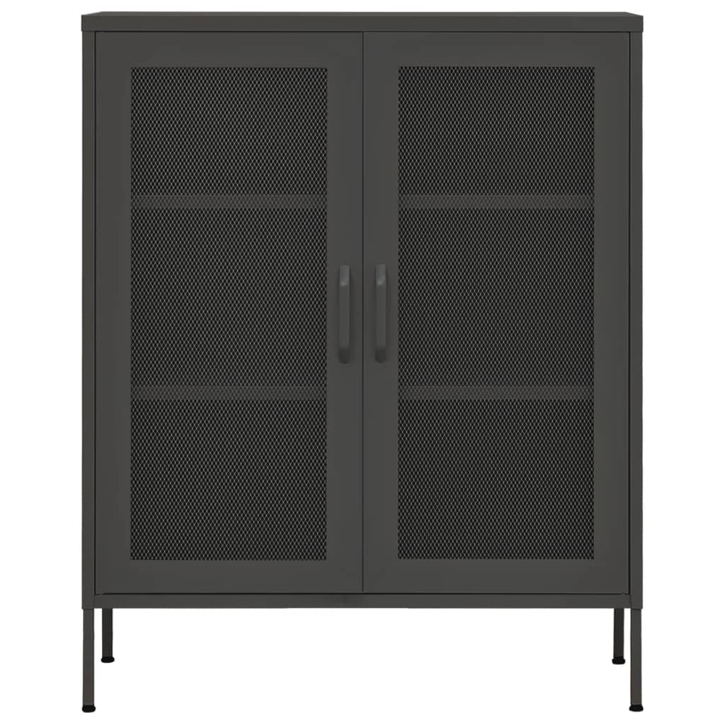 opbevaringsskab 80x35x101,5 cm stål antracitgrå