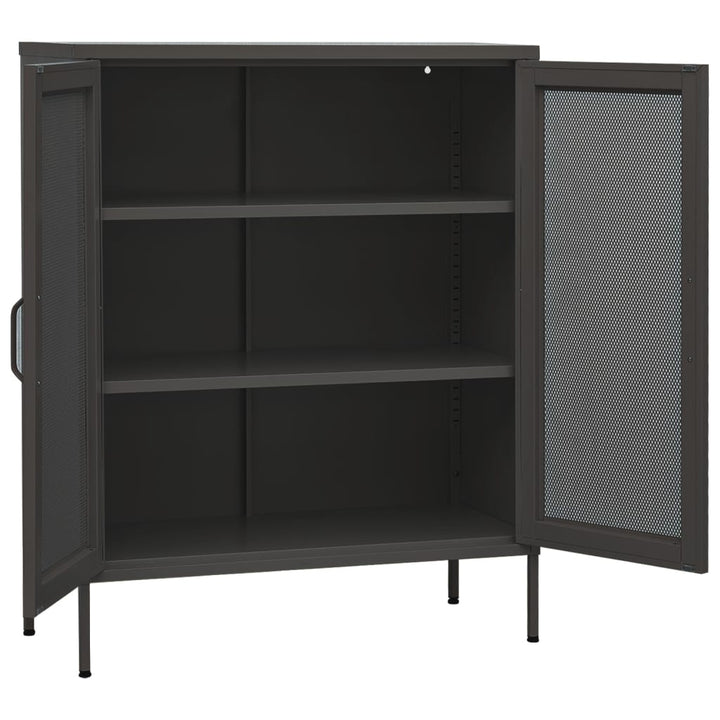 opbevaringsskab 80x35x101,5 cm stål antracitgrå