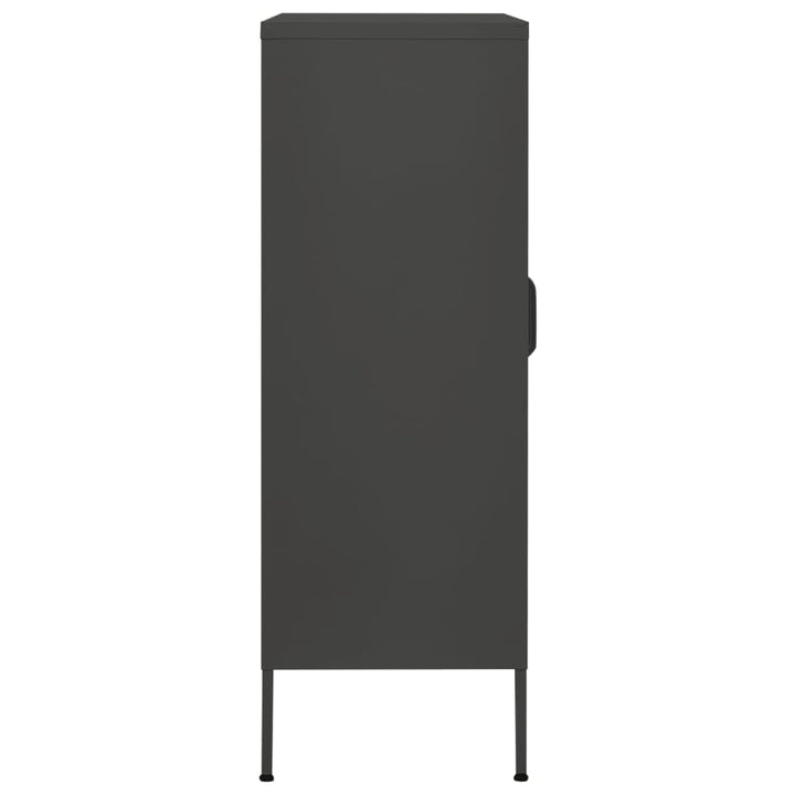 opbevaringsskab 80x35x101,5 cm stål antracitgrå