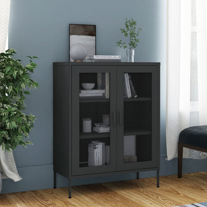 opbevaringsskab 80x35x101,5 cm stål antracitgrå