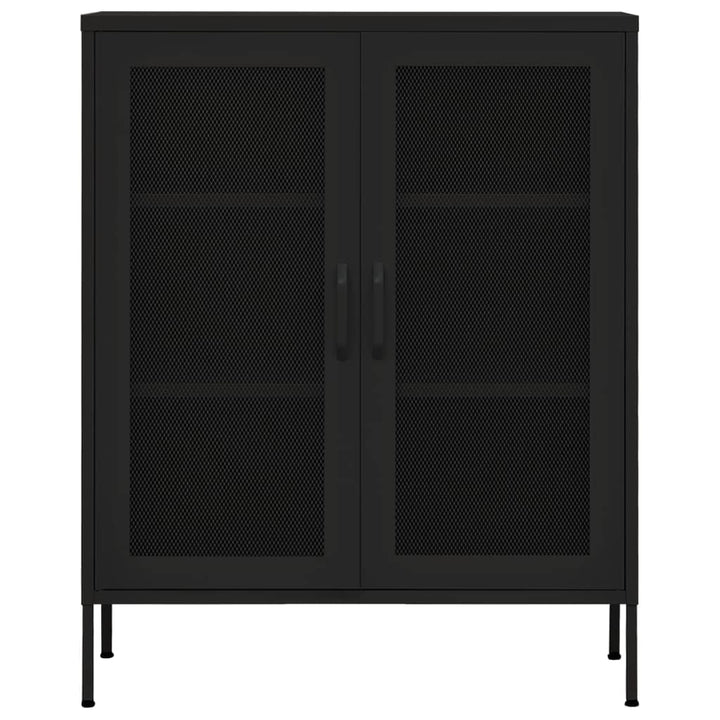 opbevaringsskab 80x35x101,5 cm stål sort
