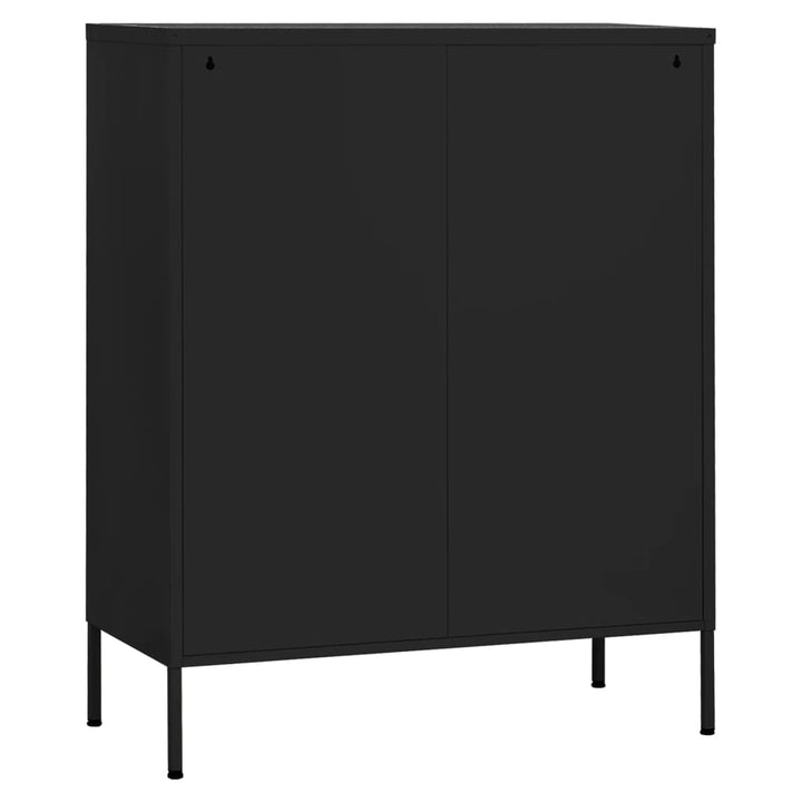 opbevaringsskab 80x35x101,5 cm stål sort