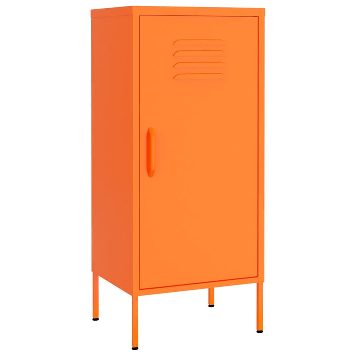 opbevaringsskab 42,5x35x101,5 cm stål orange