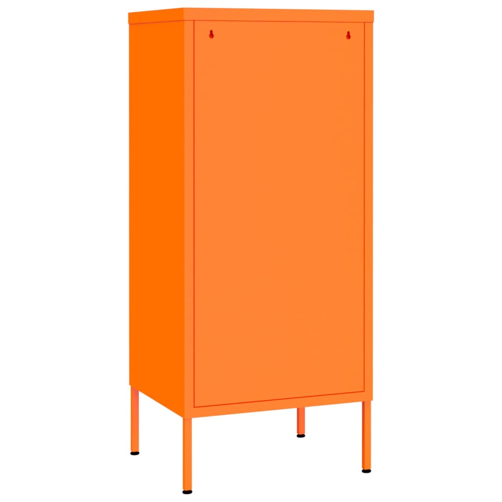 opbevaringsskab 42,5x35x101,5 cm stål orange