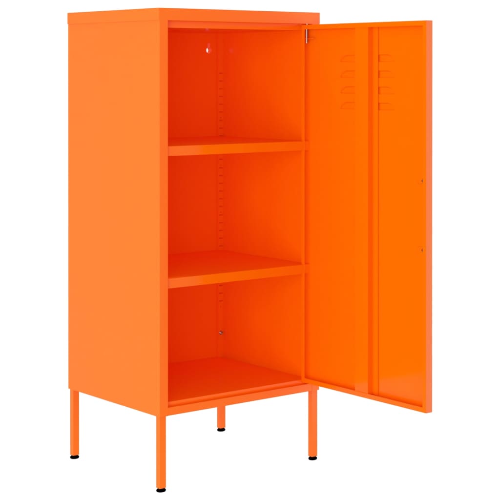 opbevaringsskab 42,5x35x101,5 cm stål orange