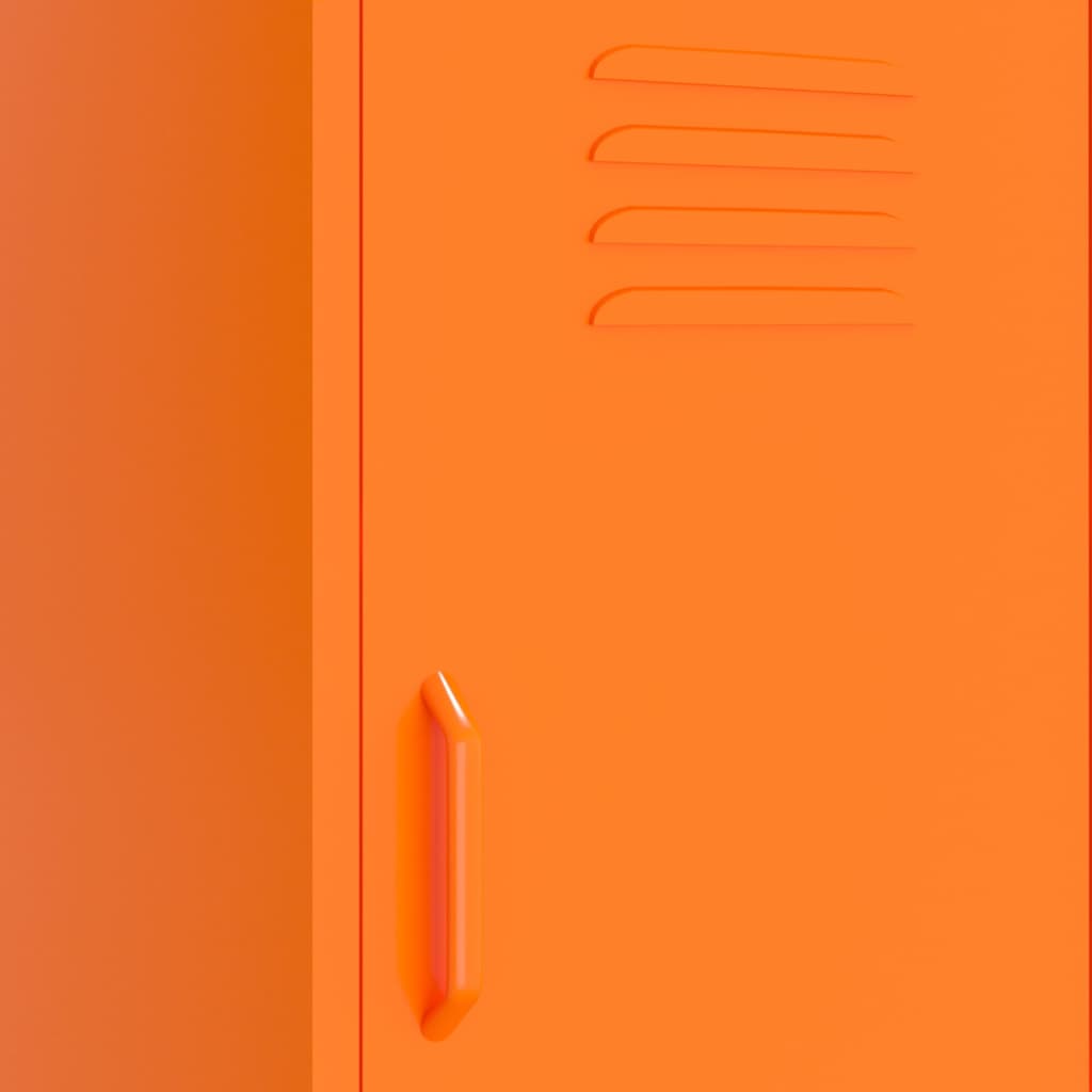 opbevaringsskab 42,5x35x101,5 cm stål orange