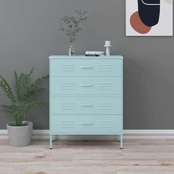 kommode 80x35x101,5 cm Mintgrøn