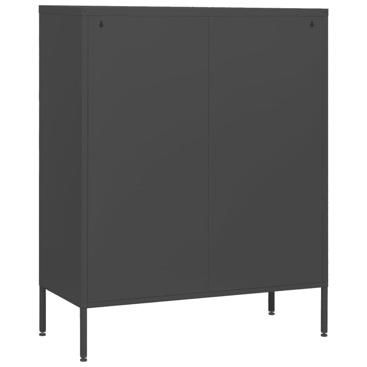 kommode 80x35x101,5 cm Antracitgrå