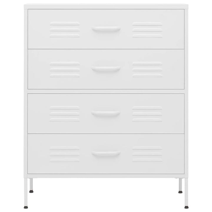kommode 80x35x101,5 cm  Hvid