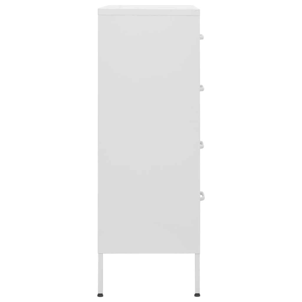 kommode 80x35x101,5 cm  Hvid