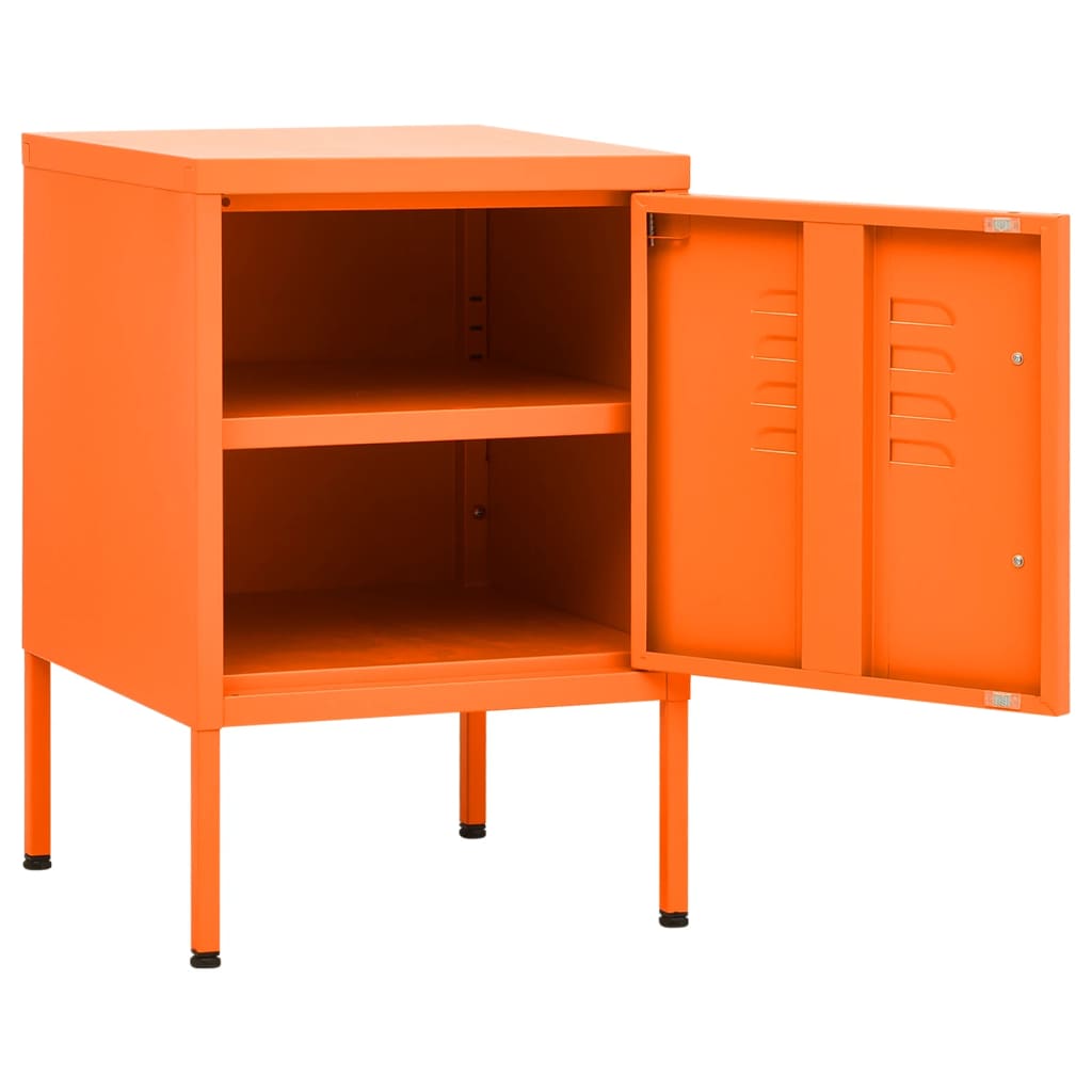 natbord 35x35x51 cm stål orange