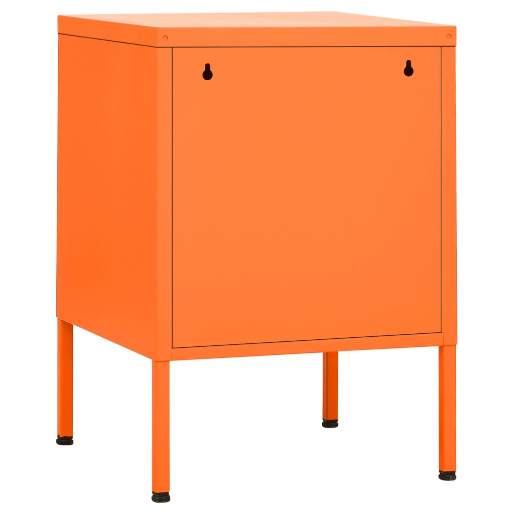 natbord 35x35x51 cm stål orange