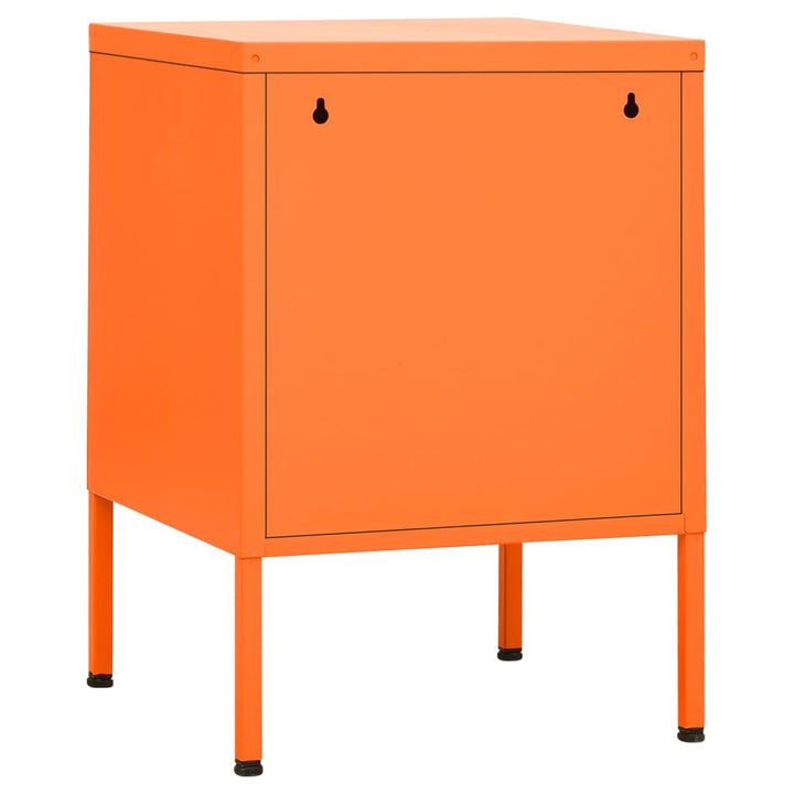 natbord 35x35x51 cm stål orange