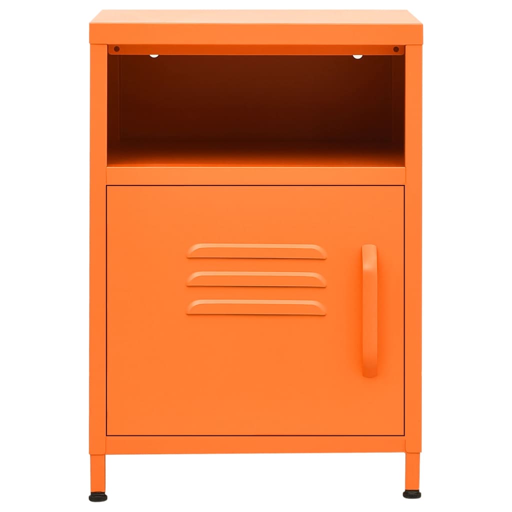 natbord 35x35x51 cm stål orange