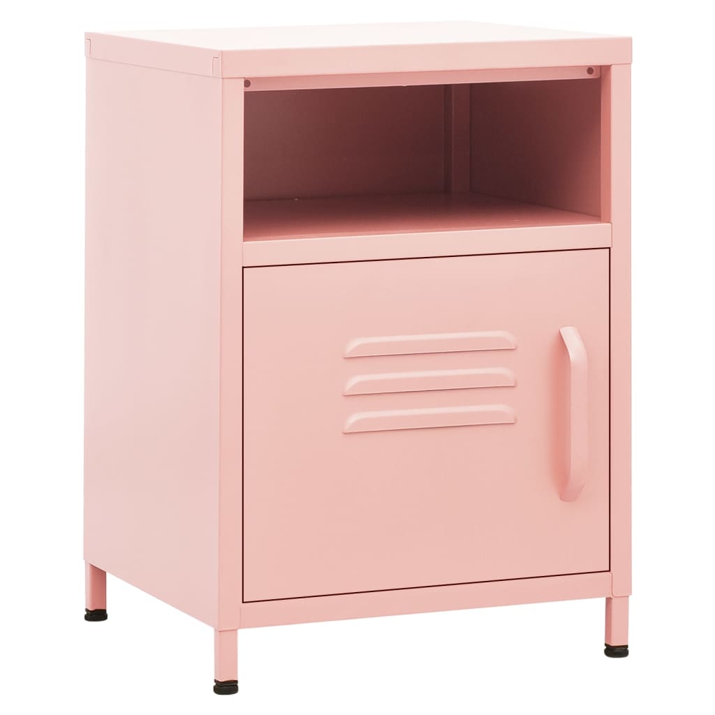 natbord 35x35x51 cm stål pink