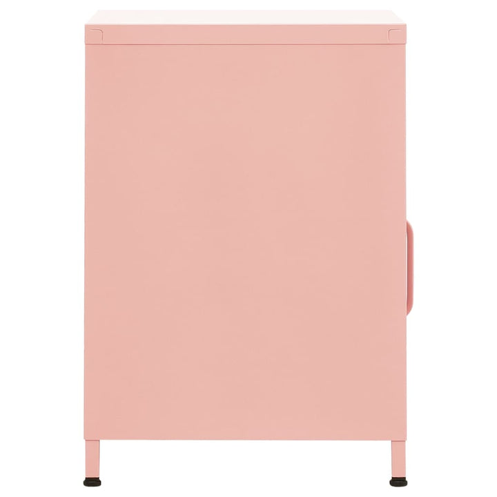 natbord 35x35x51 cm stål pink