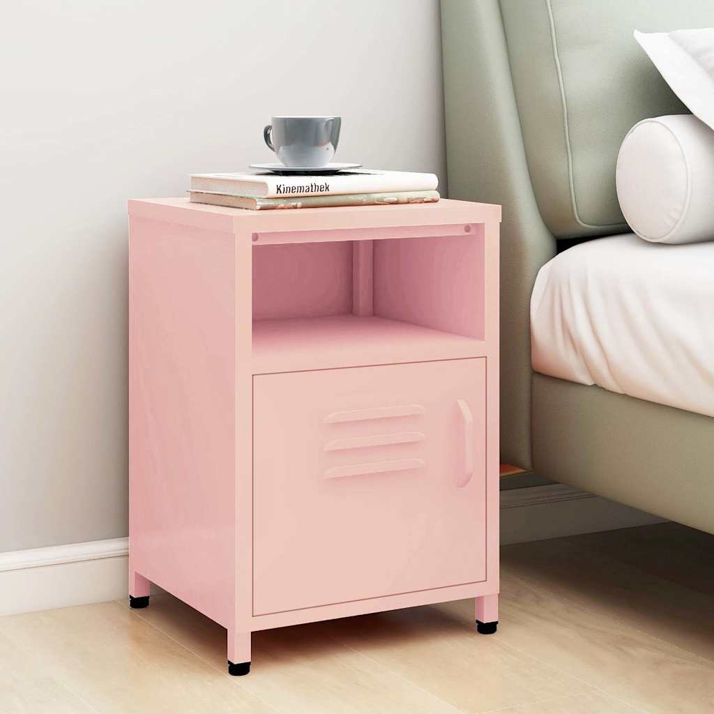 natbord 35x35x51 cm stål pink
