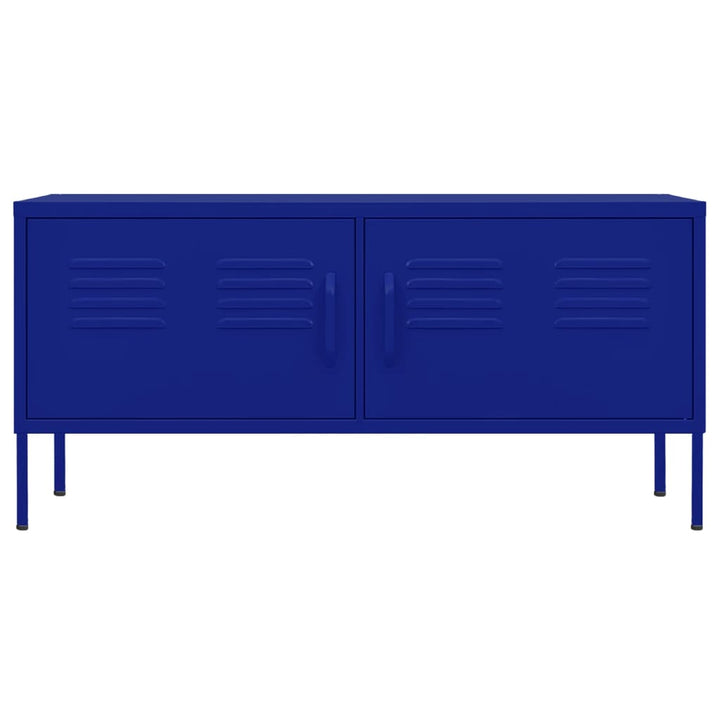 tv-skab 105x35x50 cm stål Marineblå