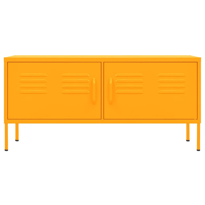 tv-skab 105x35x50 cm stål  Sennepsgul