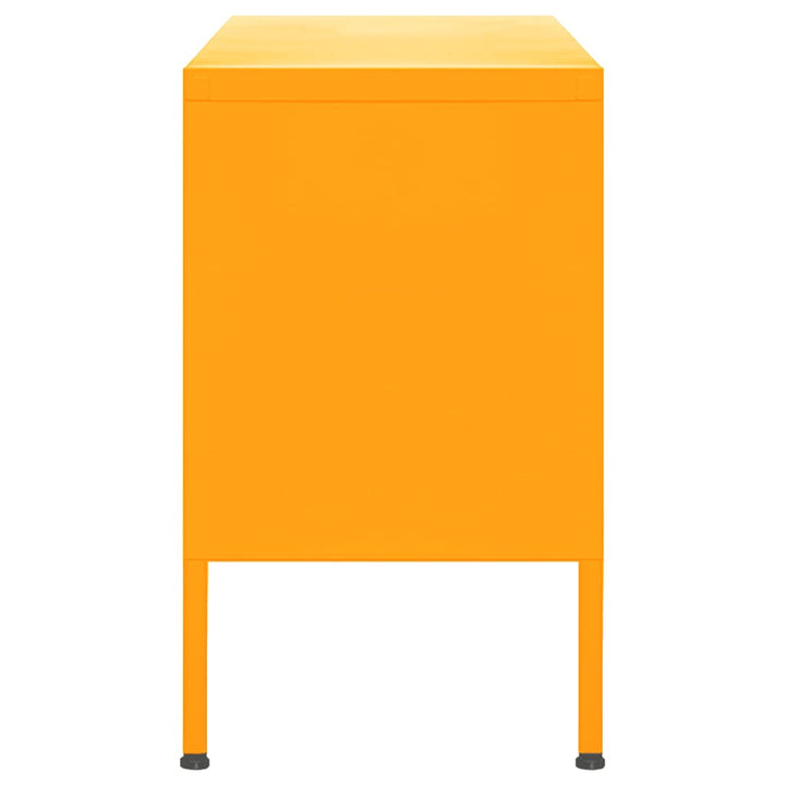 tv-skab 105x35x50 cm stål  Sennepsgul