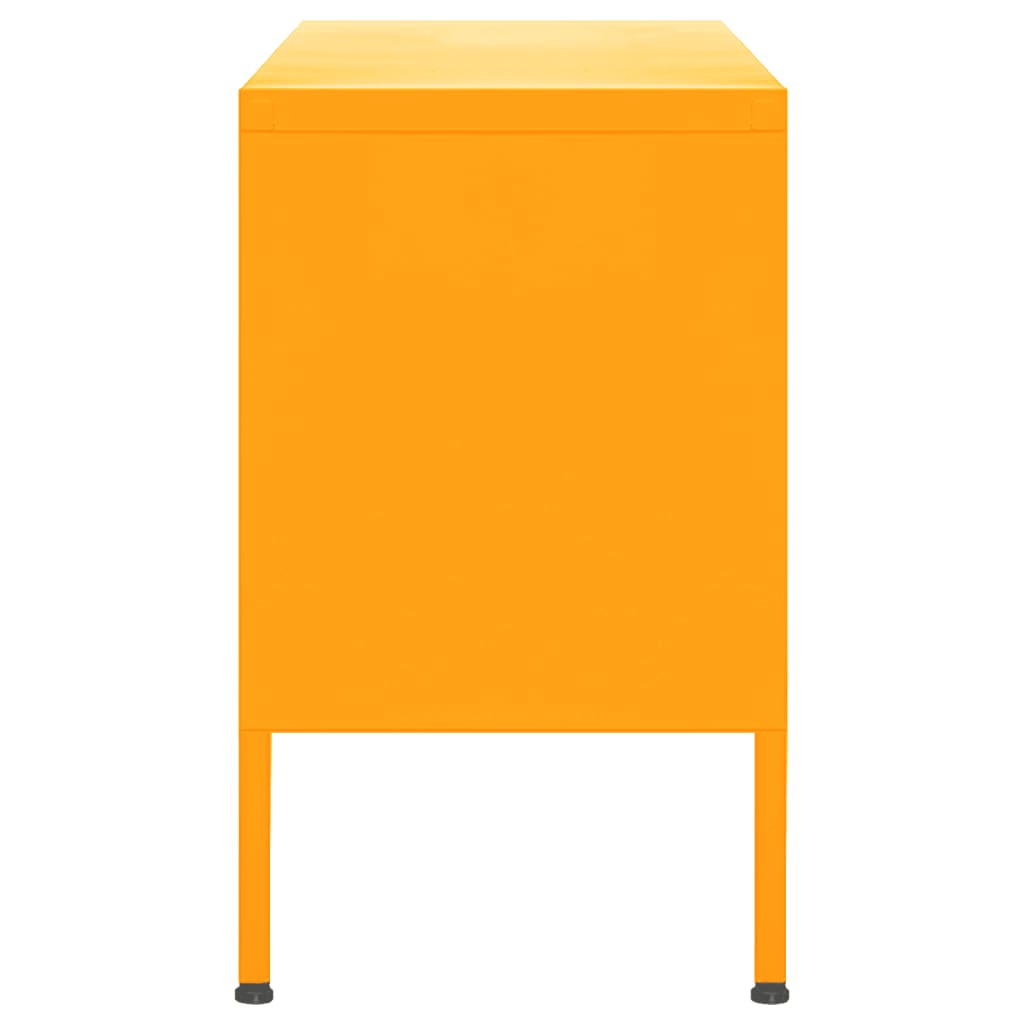 tv-skab 105x35x50 cm stål  Sennepsgul