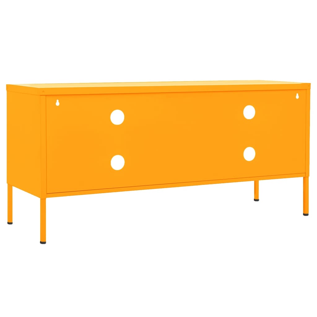 tv-skab 105x35x50 cm stål  Sennepsgul
