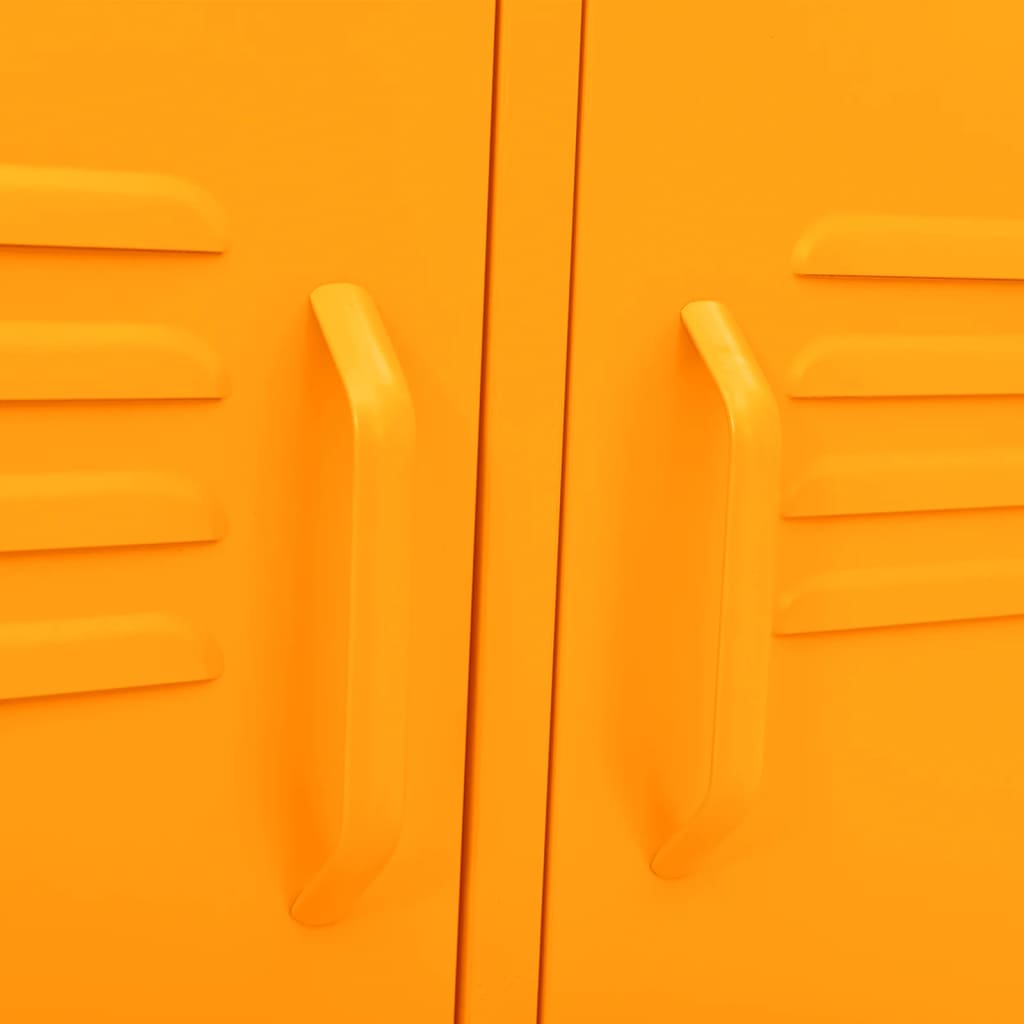 tv-skab 105x35x50 cm stål  Sennepsgul