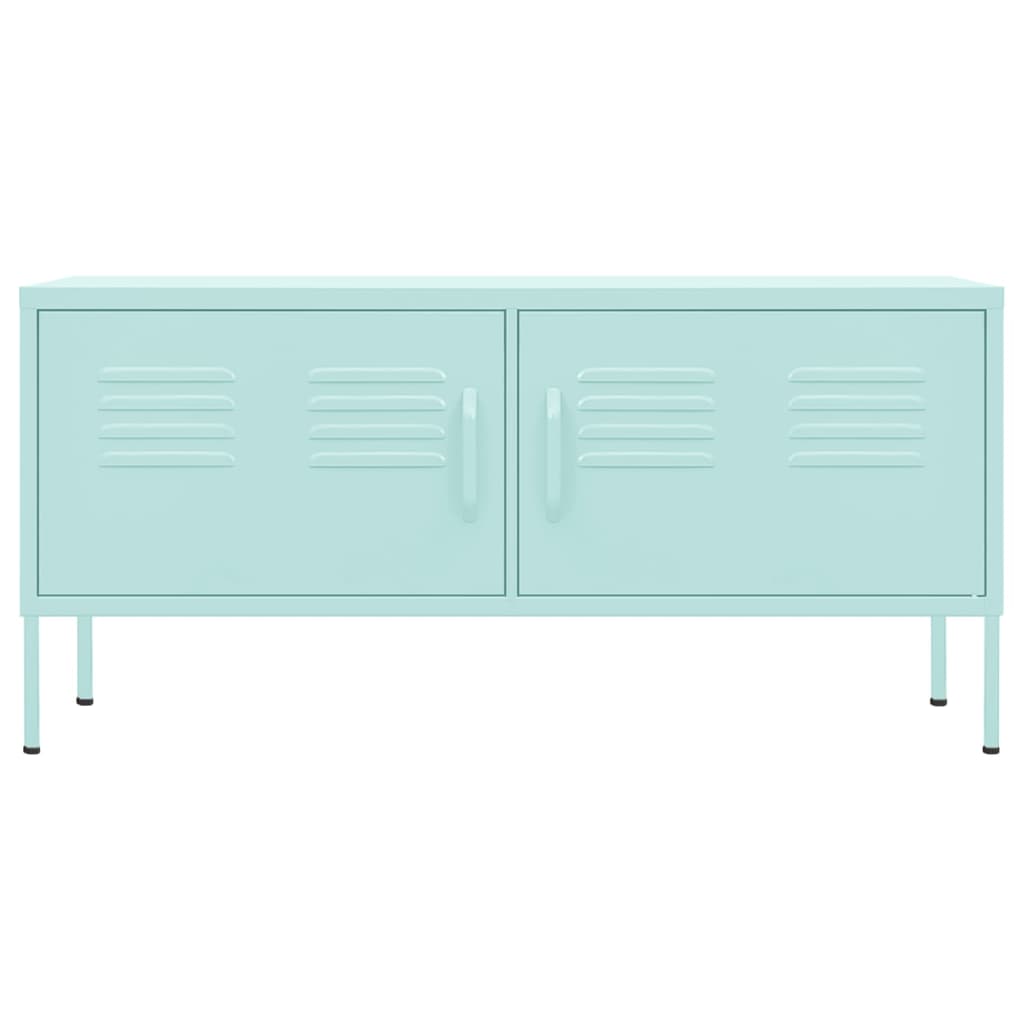 tv-skab 105x35x50 cm stål Mintgrøn