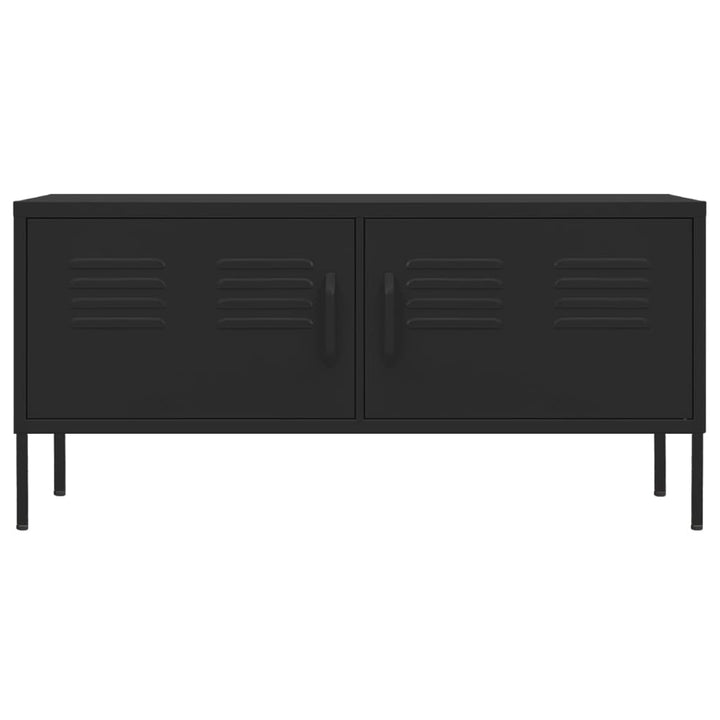 tv-skab 105x35x50 cm stål  Sort