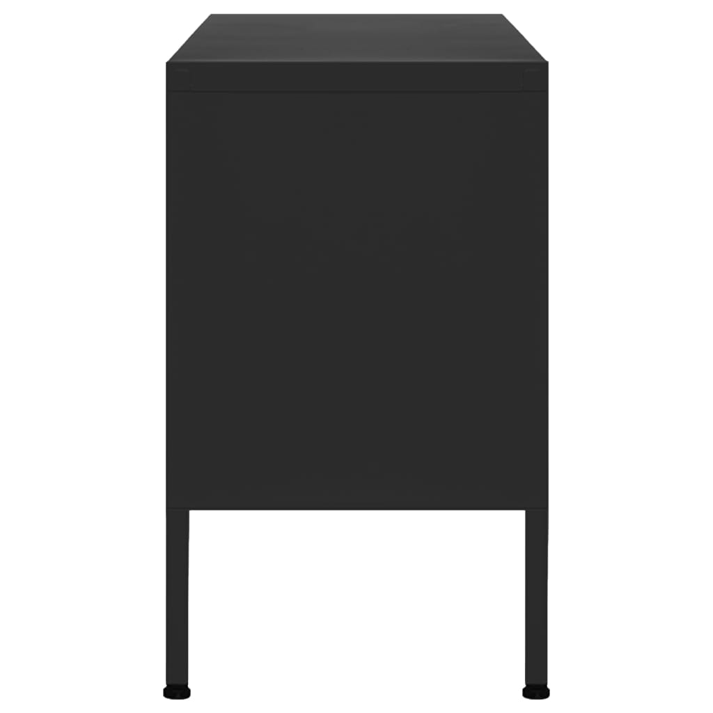 tv-skab 105x35x50 cm stål  Sort