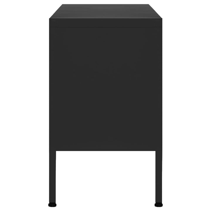 tv-skab 105x35x50 cm stål  Sort