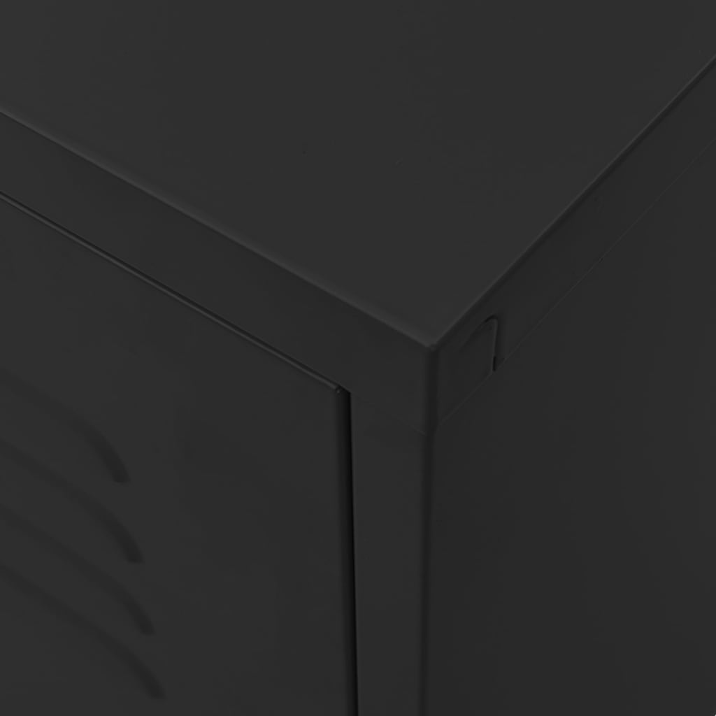 tv-skab 105x35x50 cm stål  Sort