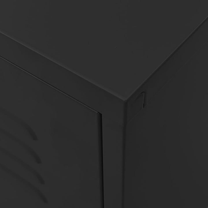 tv-skab 105x35x50 cm stål  Sort