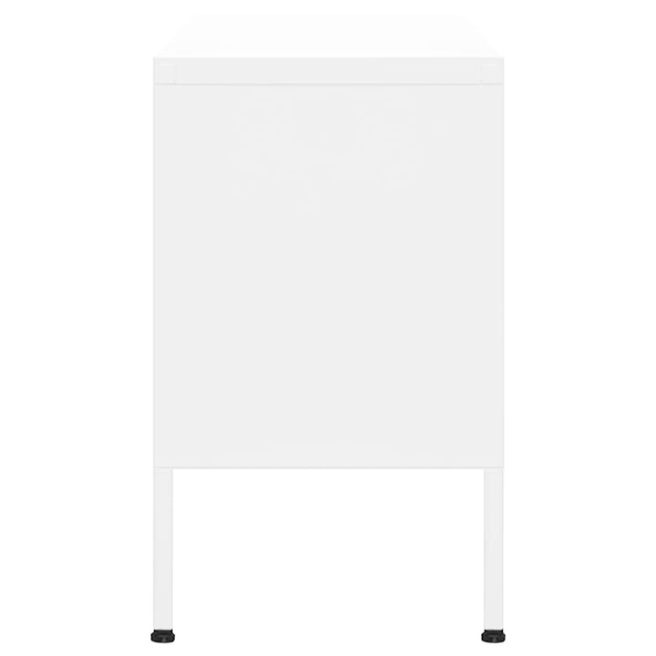 tv-skab 105x35x50 cm stål Hvid