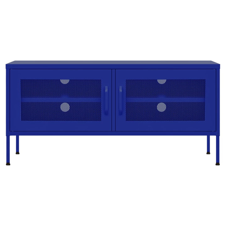 tv-skab 105x35x50 cm stål Marineblå
