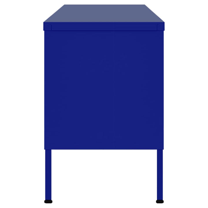 tv-skab 105x35x50 cm stål Marineblå