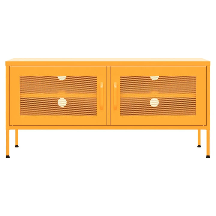 tv-skab 105x35x50 cm stål Sennepsgul
