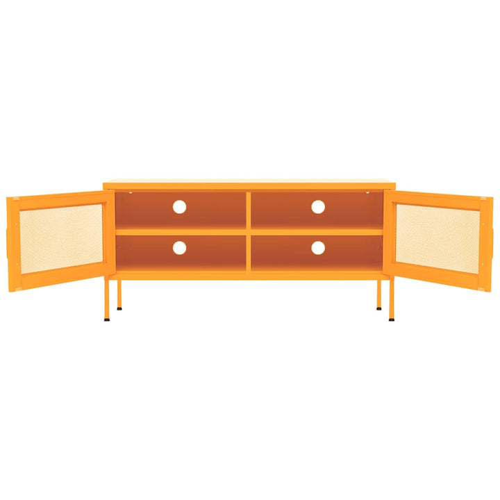 tv-skab 105x35x50 cm stål Sennepsgul