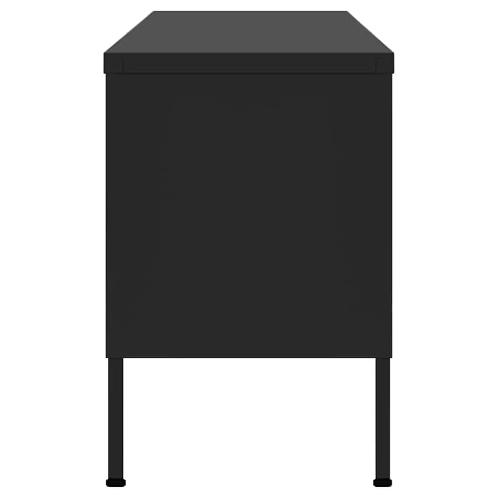tv-skab 105x35x50 cm stål Sort
