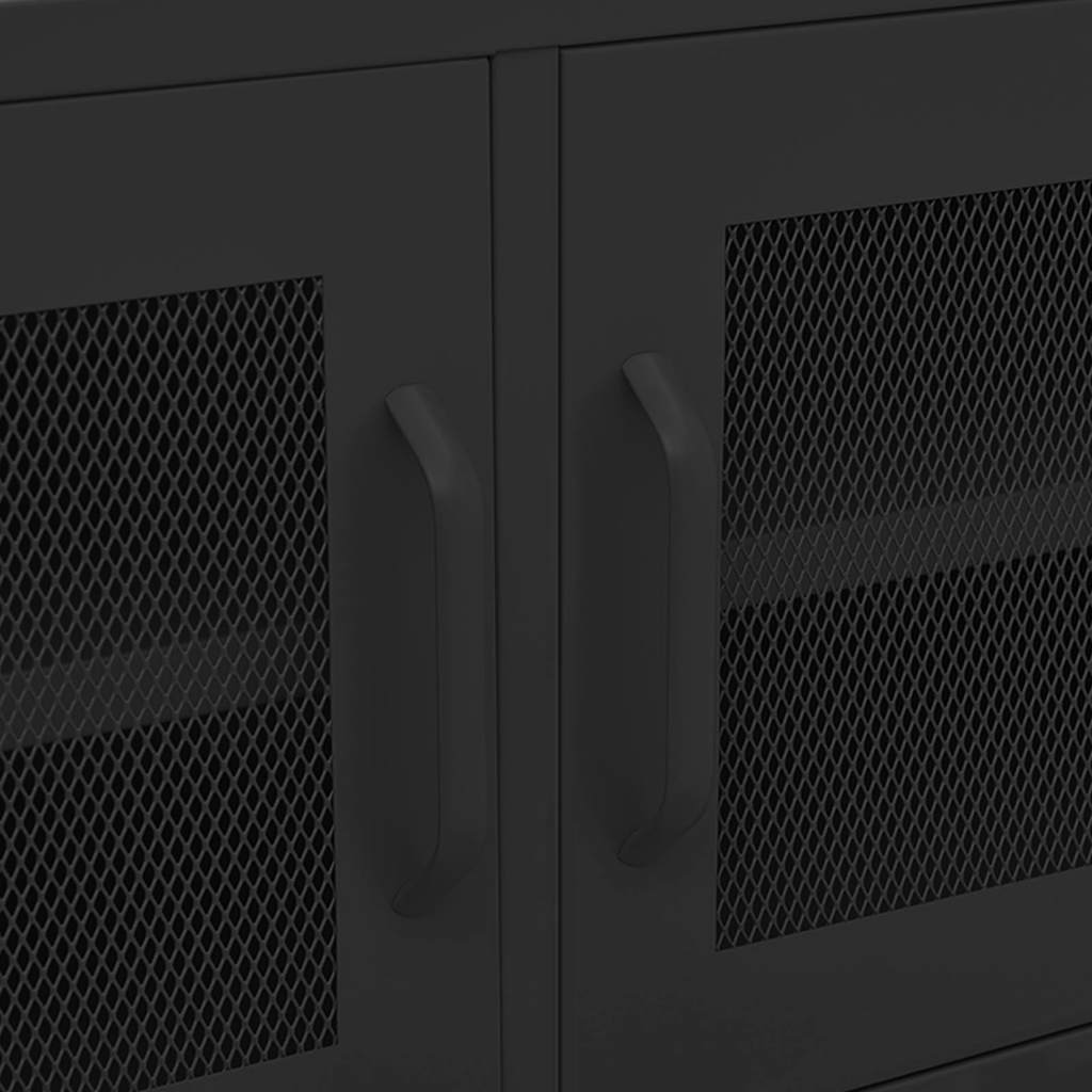tv-skab 105x35x50 cm stål Sort