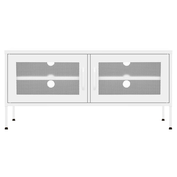 tv-skab 105x35x50 cm stål hvid