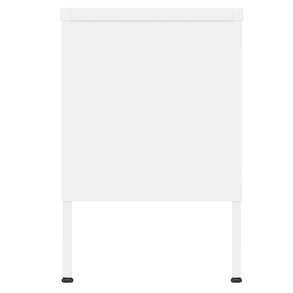 tv-skab 105x35x50 cm stål hvid