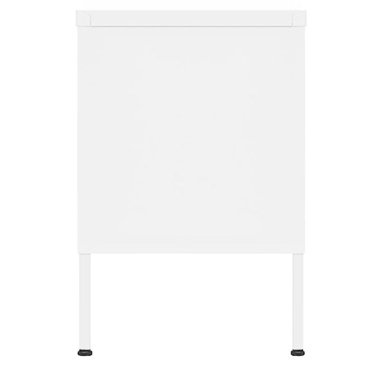 tv-skab 105x35x50 cm stål hvid