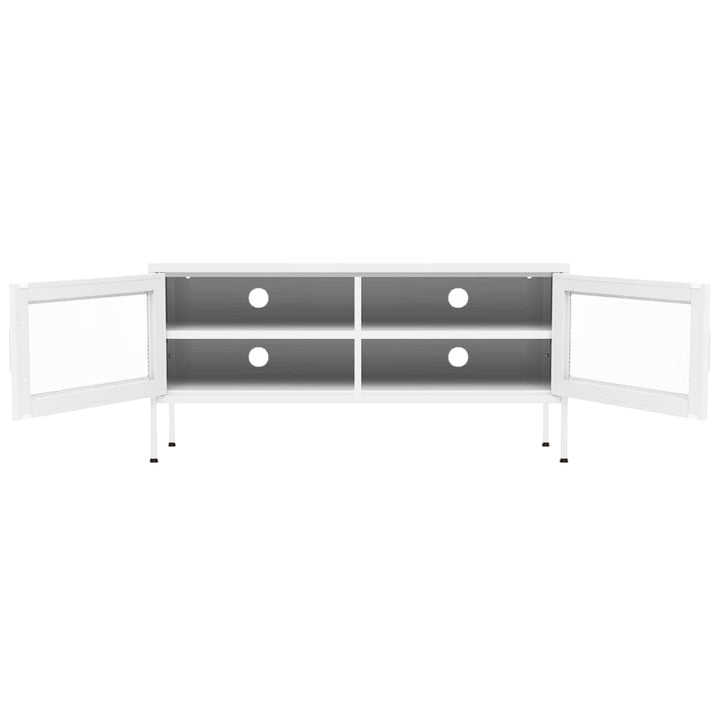 tv-skab 105x35x50 cm stål hvid