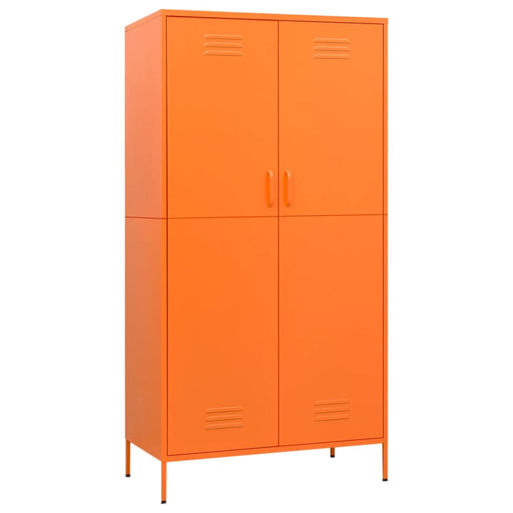 klædeskab 90x50x180 cm stål orange