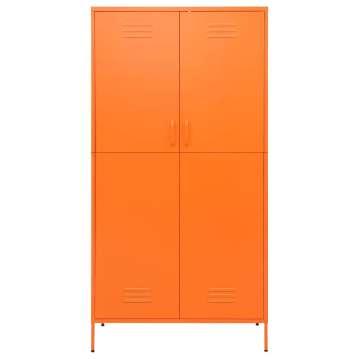 klædeskab 90x50x180 cm stål orange