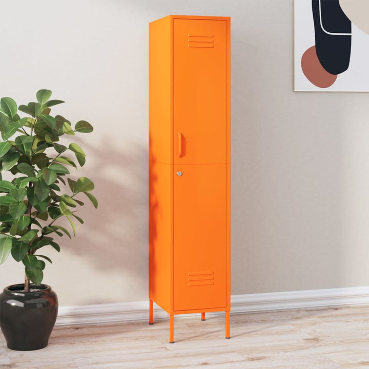 skab 35x46x180 cm stål orange