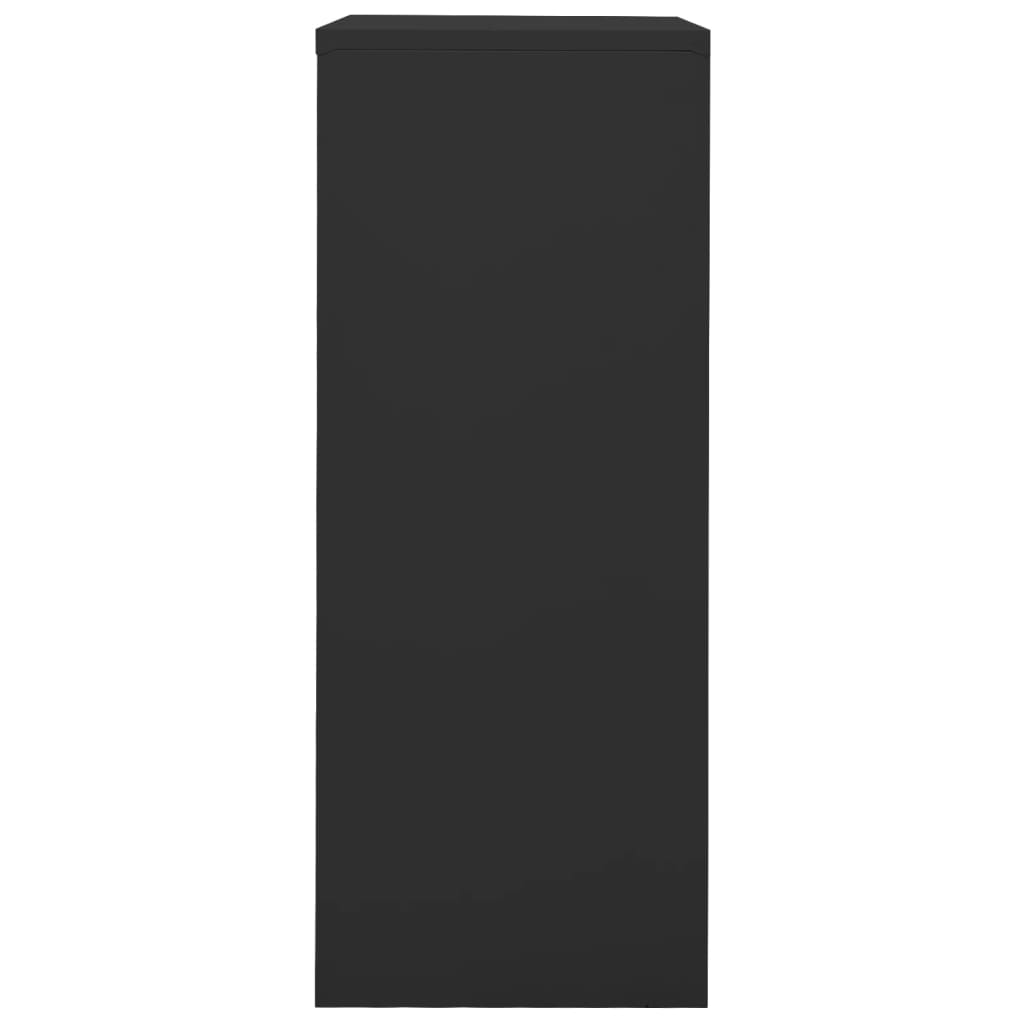 kontorskab 90x40x102 cm stål antracitgrå